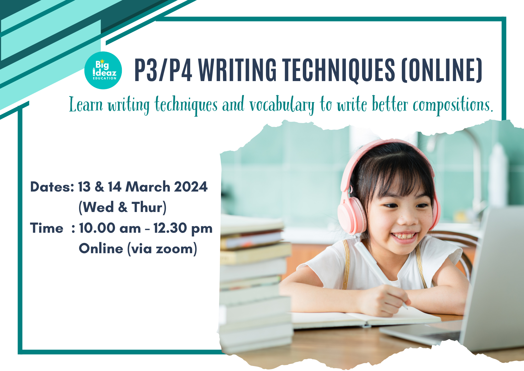 P3/P4 Writing Techniques Workshop (ONLINE)