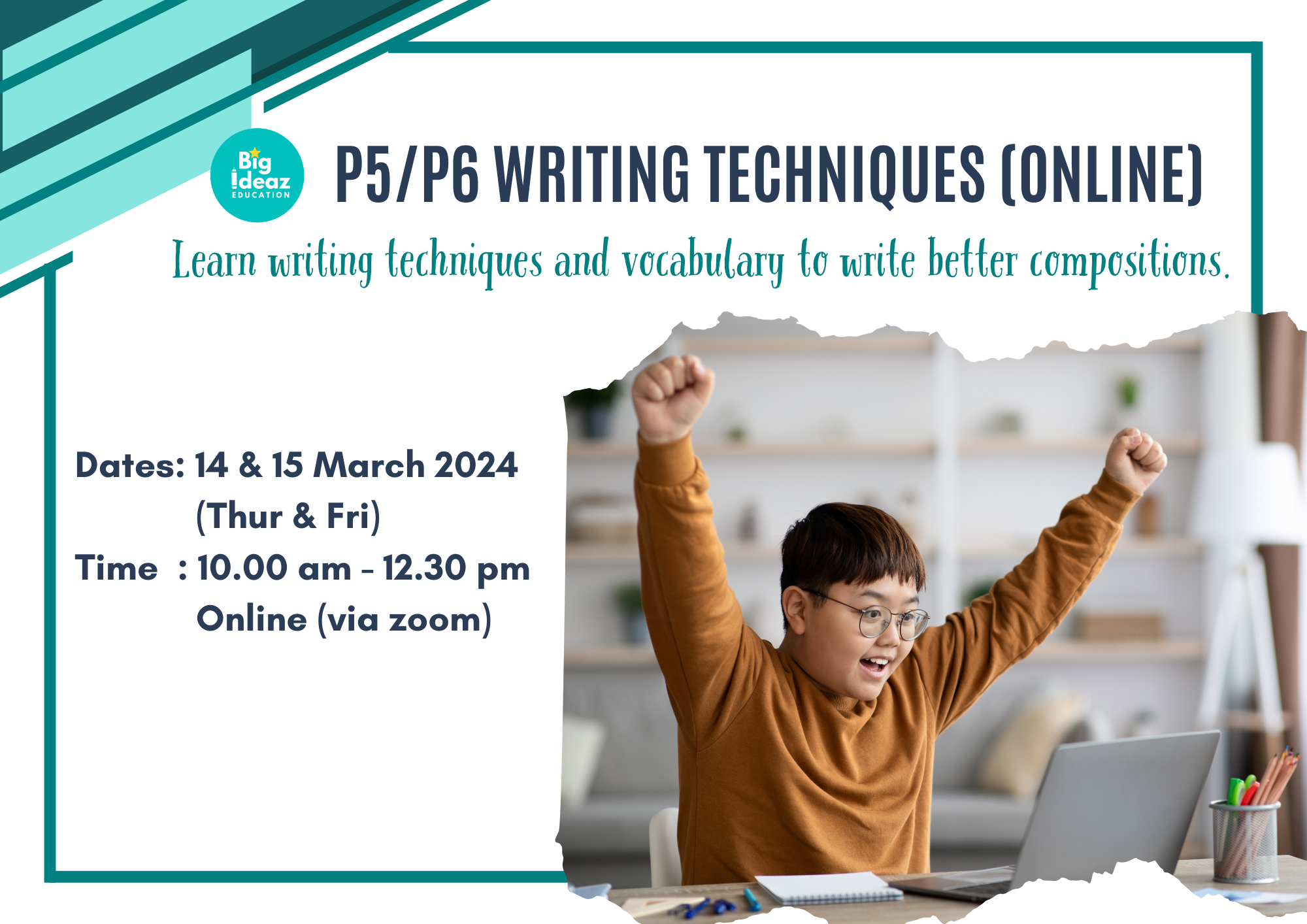 P5/P6 Writing Techniques Workshop (ONLINE)